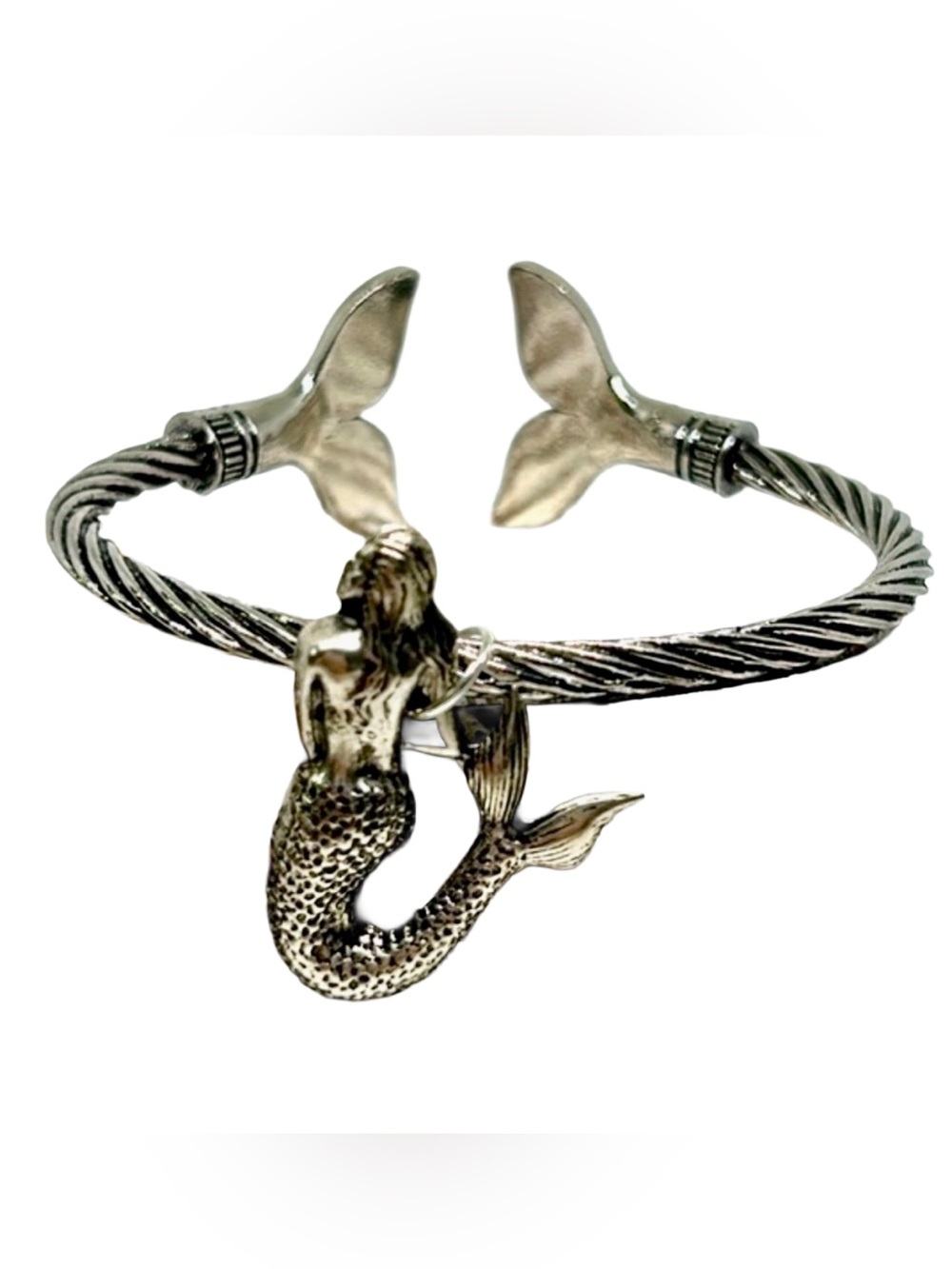 Handmade Mermaid Tail Adjustable Fit Cuff Bracelet!